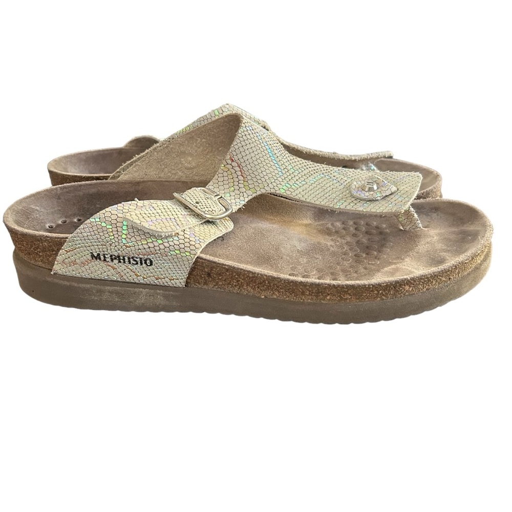 Mephisto Cork Leather Sandals Size 39